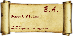Bogert Alvina névjegykártya